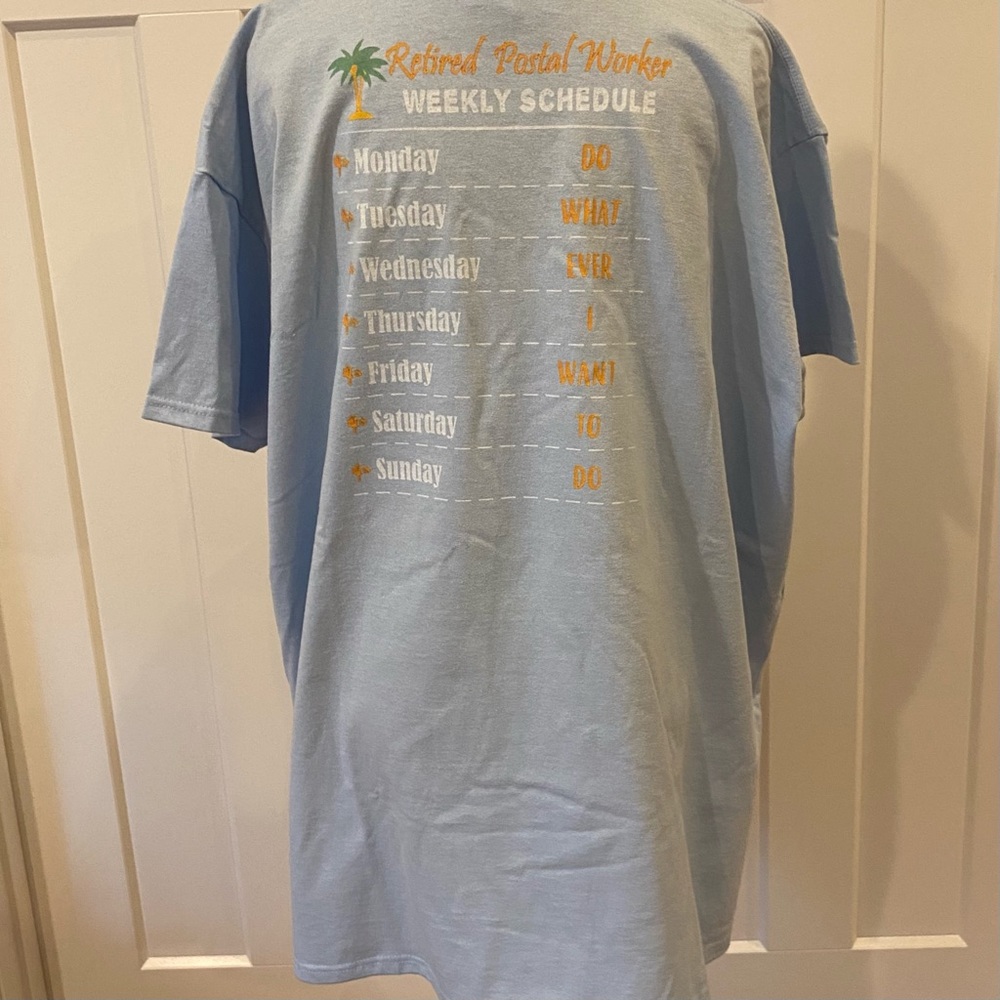 NWT Gildan Ultra Cotton Retired Postal Worker T-Shirt Ladies 3XL